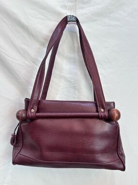 Classic Burgundy Leather Shoulder Bag